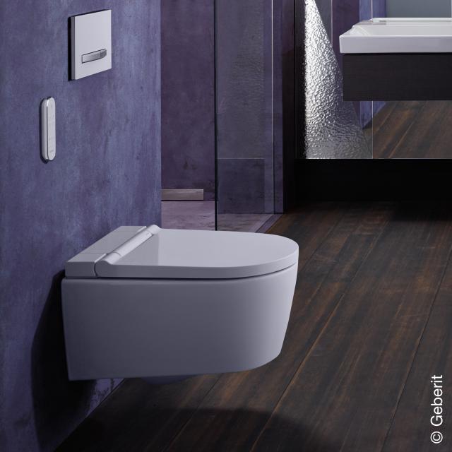 Geberit AquaClean Sela wall-mounted complete shower toilet system, with toilet seat white