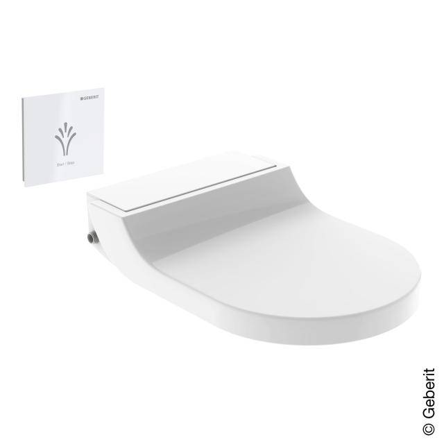 Geberit AquaClean Tuma Comfort toilet seat with wall control panel