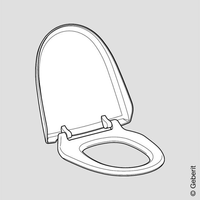 GEBERIT AQUACLEAN WC Sitz mit Deckel für Typ 8000/ 8000 weiß 250034111 
