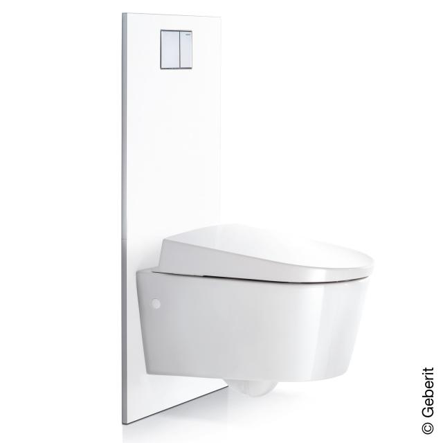 Geberit design plate for AquaClean Sela, Mera and Tuma complete toilet sets to concealed cistern white alpine