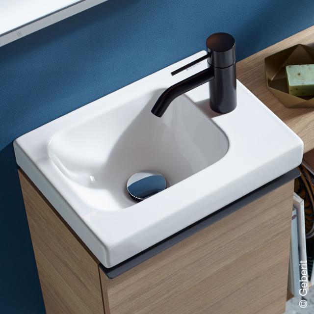Geberit iCon Light hand washbasin white, with KeraTect, with 1 tap hole