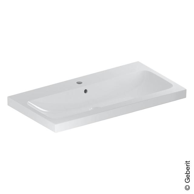 Geberit iCon Light washbasin white, with KeraTect, with 1 tap hole, with overflow