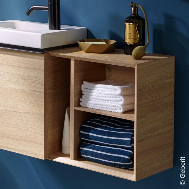 Geberit iCon side unit with 3 compartments natural oak