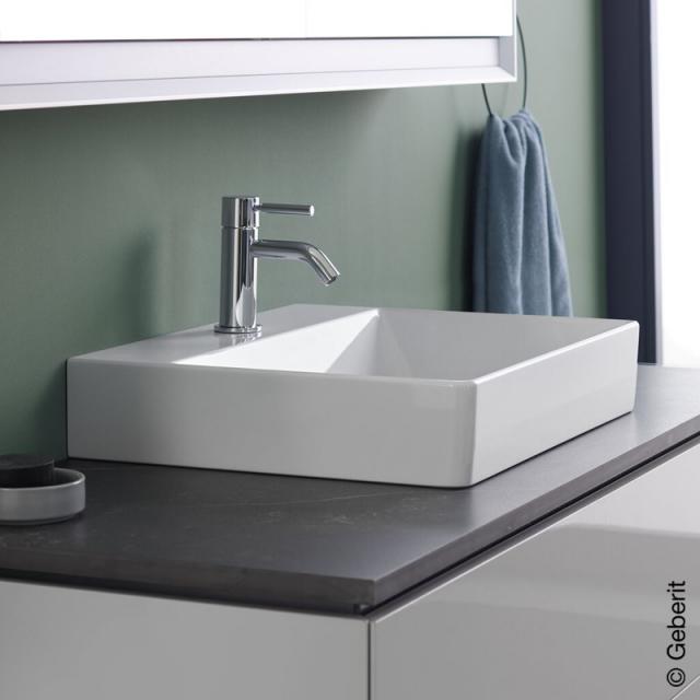 Geberit ONE countertop washbasin white, with KeraTect, with 1 tap hole