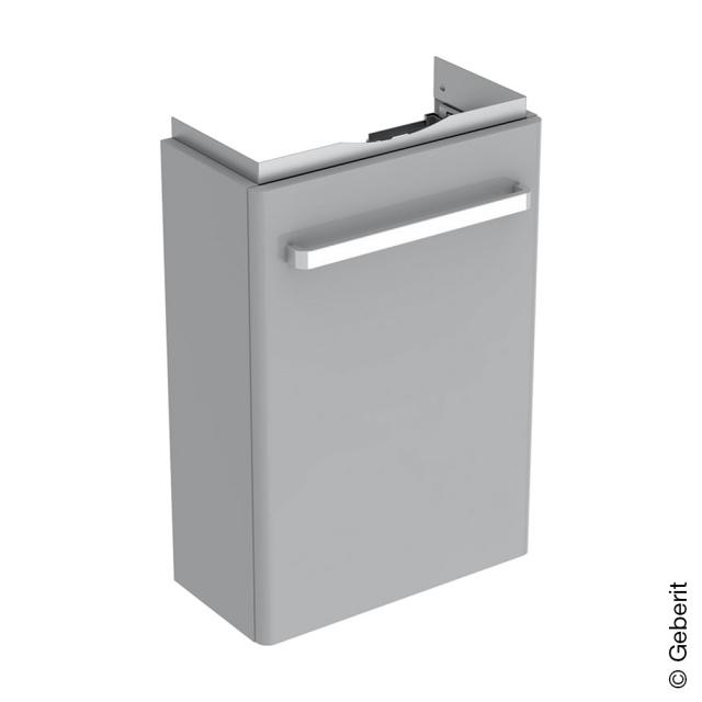 Geberit Renova Compact vanity unit for hand washbasin with 1 door light grey high gloss/matt light grey