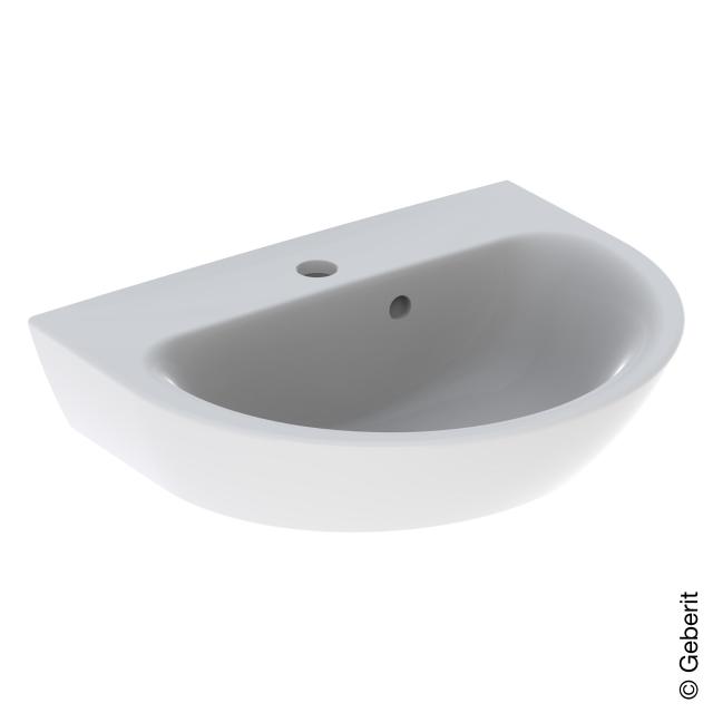 Geberit Renova New hand washbasin white, with KeraTect, with 1 tap hole, with overflow
