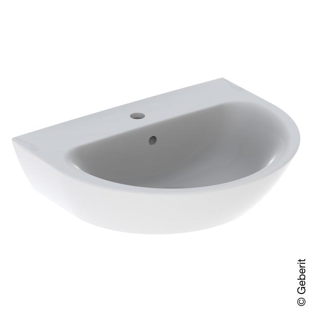 Geberit Renova New washbasin white, with KeraTect, with 1 tap hole, with overflow
