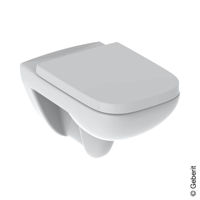 Geberit Renova Plan wall-mounted washdown toilet with toilet seat rimless, toilet seat with soft-close & removable