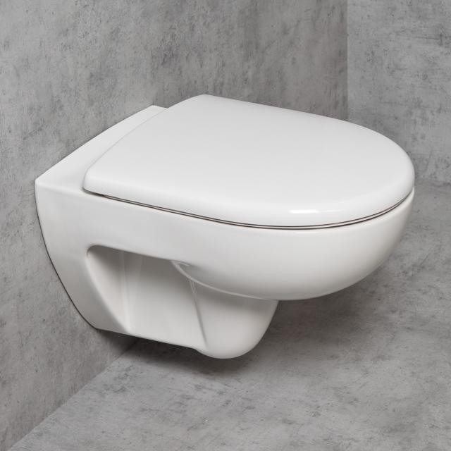 Geberit Renova & Tellkamp Premium 3000 wall-mounted toilet set: toilet with flush rim, toilet seat with soft-close