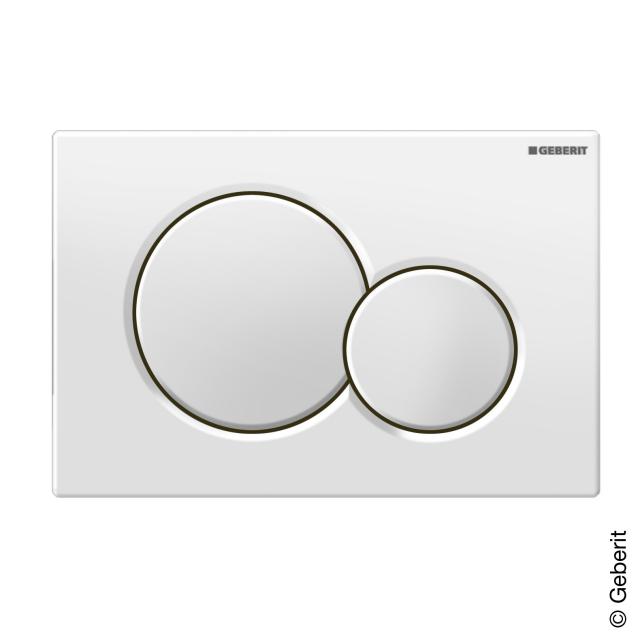 Geberit Sigma01 flush plate for dual flush system white