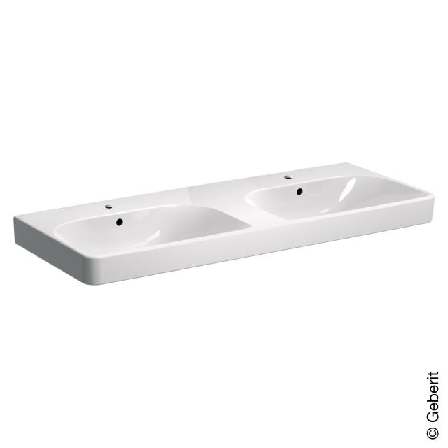 Geberit Smyle Square double washbasin white, with KeraTect