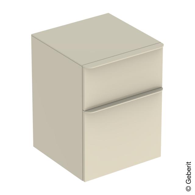 Geberit Smyle Square side unit with 2 pull-out compartments sand grey high gloss