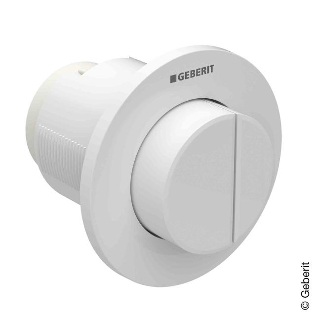 Geberit Type 01 remote control, pneumatic, for dual flush mechanism, concealed button, protruding white