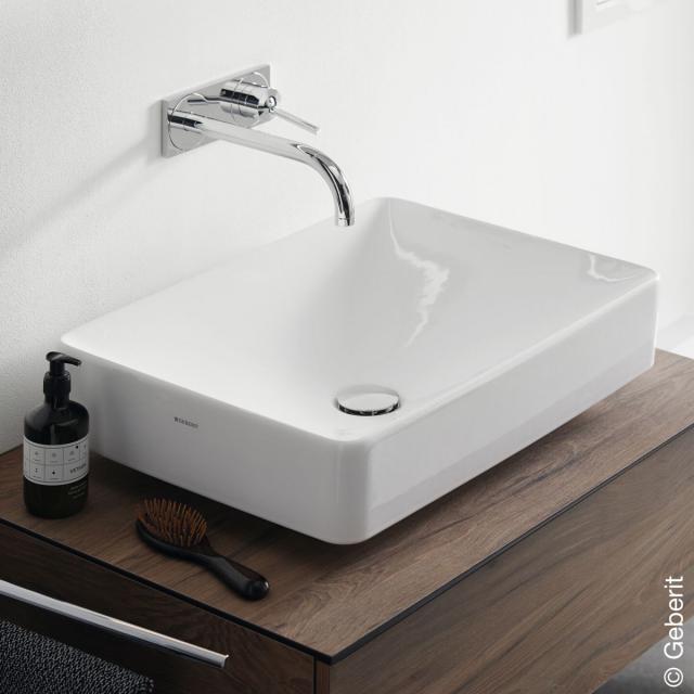 Geberit VariForm countertop basin, rectangular white