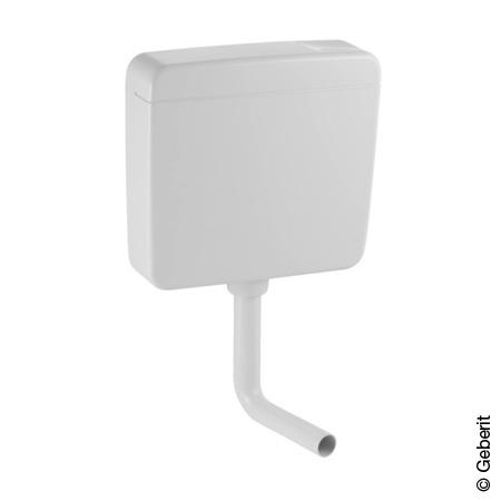 Geberit wall-mounted cistern AP127 with start/stop flush, inlet bottom left