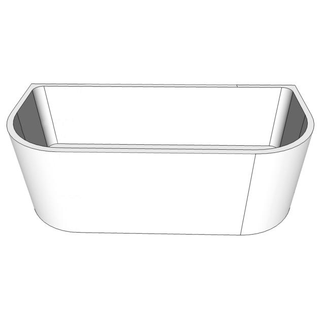 Schröder bath support for Lupor back-to-wall bath