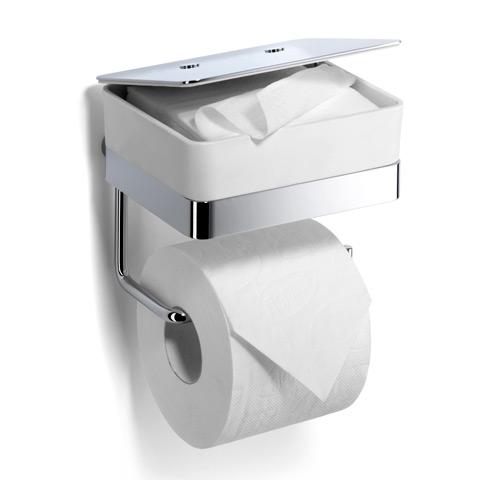Giese Valet WC pour lingettes avec porte-papier toilette chrome