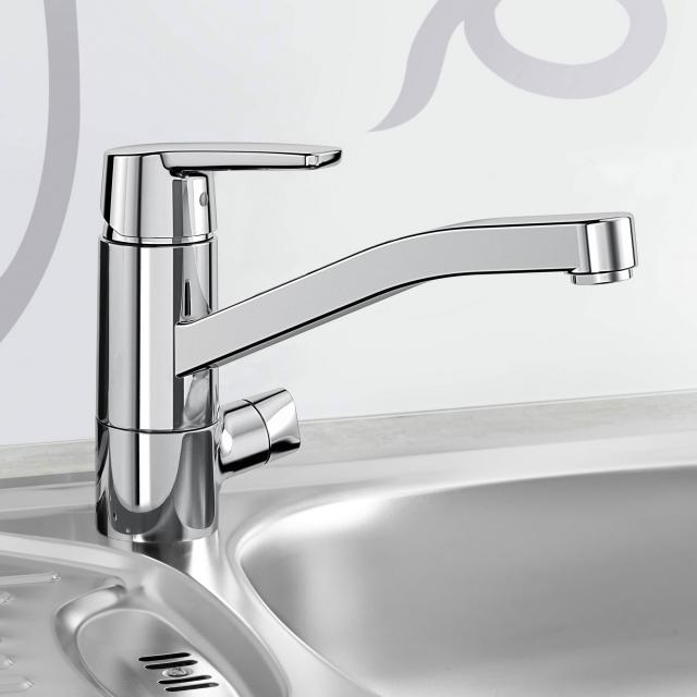 Hansa Polo single-lever kitchen mixer tap, with utility connection