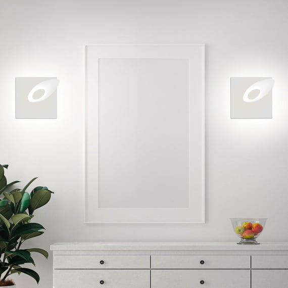 Applique murale murale extérieure LED intégrée Cuba Bright rond 1600 lm 14W blanc neutre Nordlux blanc