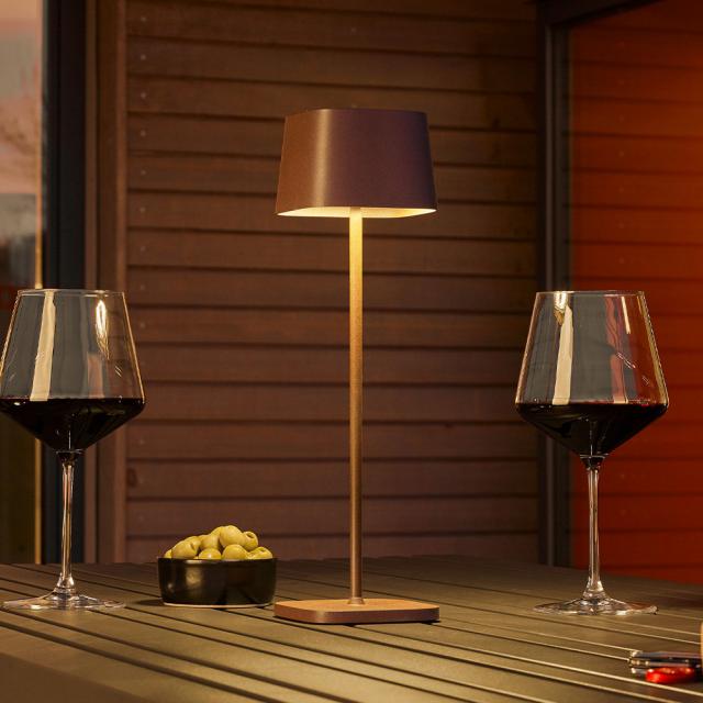 helestra KORI LED rechargeable table lamp with dimmer