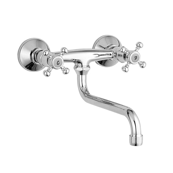 Herzbach Anais/Anais Classic two-handle kitchen mixer tap projection: 305 mm, chrome