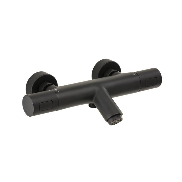 Herzbach DEEP BLACK exposed thermostatic bath fitting