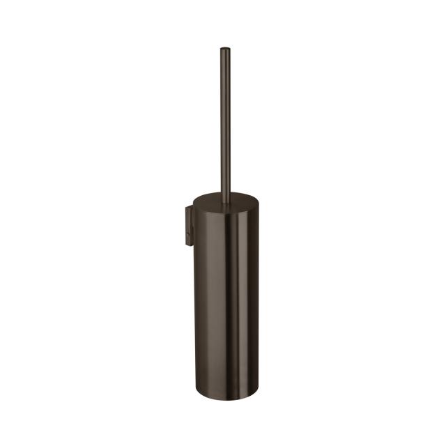 Herzbach Design iX PVD wall-mounted toilet brush set black steel