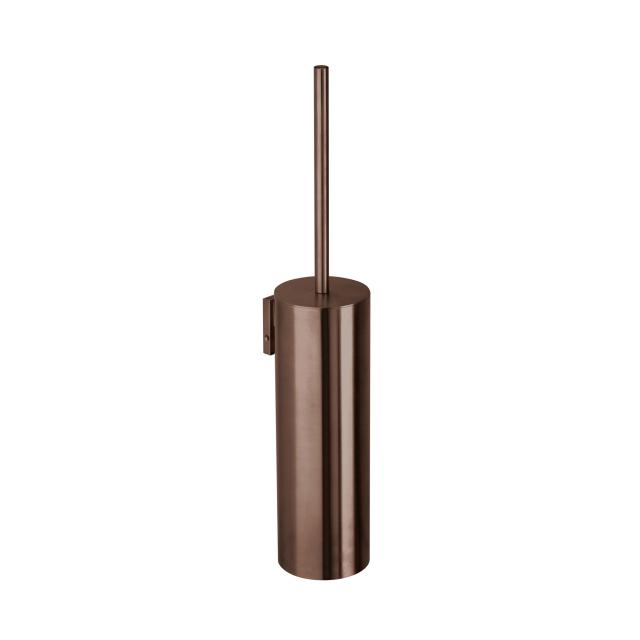 Herzbach Design iX PVD wall-mounted toilet brush set copper steel
