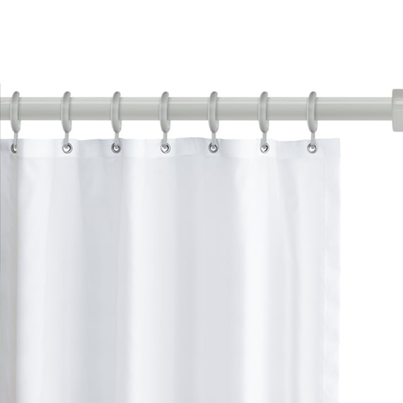 Asta per tenda da doccia a forma di L in acciaio inox, asta per tenda retrattile, fori praticati, supporto per tenda da doccia, 150-180 cm (nero) | Leroy Merlin