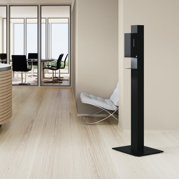 High Protect Desinfektionssäule mit Sensor- Schwarz