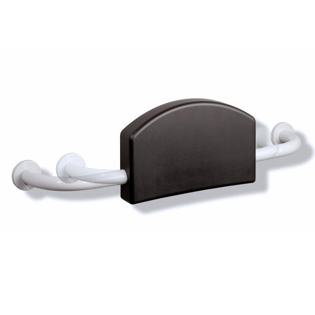 Hewi Series 801 backrest for mounting on a wall signal white/black
