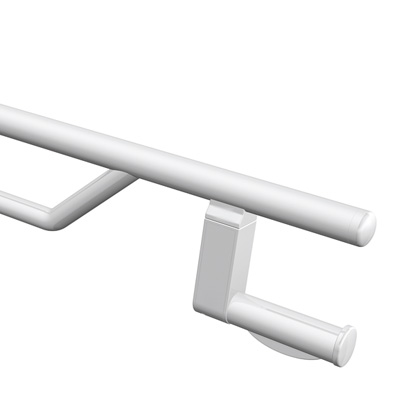Hewi Universal toilet roll holder for grab rails signal white