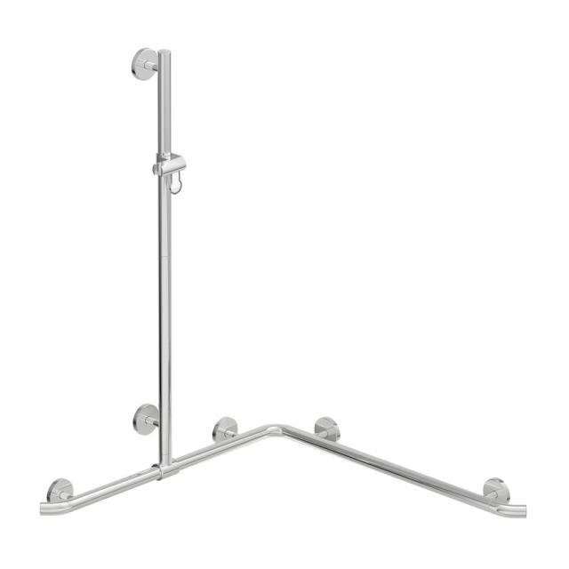 Hewi Warm Touch shower grab rail with adjustable shower rail signal white