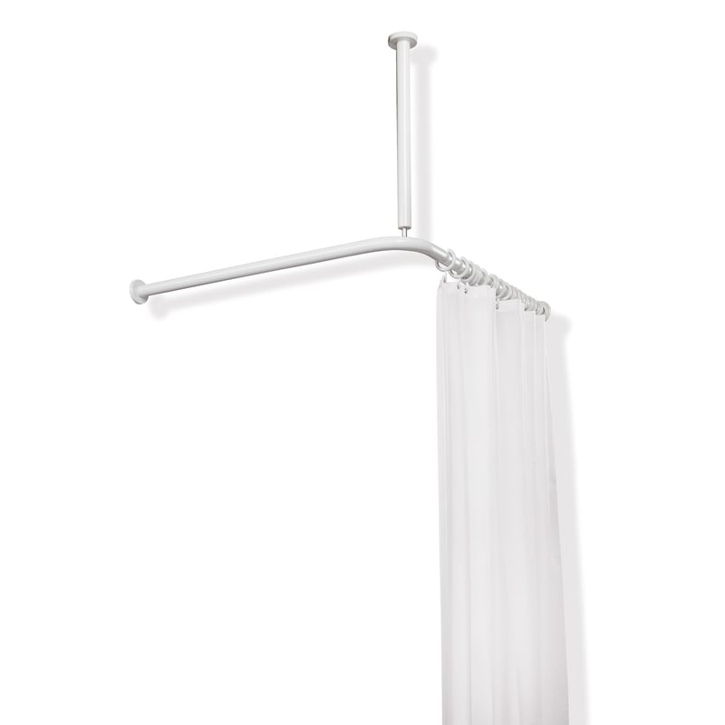 Hewi Series 801 Shower Curtain Rail With Ceiling Support And