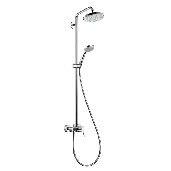 Hansgrohe Croma 220 Showerpipe with single mixer - 27222000 | REUTER