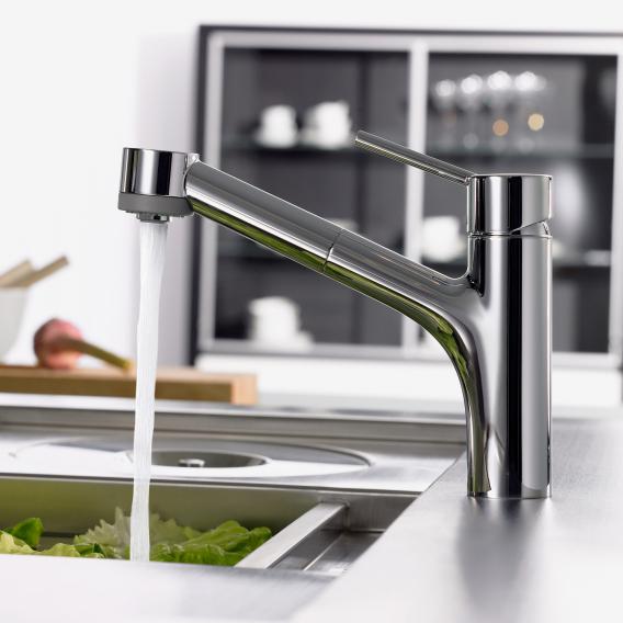 Hansgrohe Talis M52 single-lever kitchen mixer tap, with pull-out spout chrome