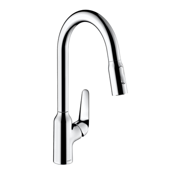 hansgrohe Focus M42 Küchenarmatur, ausziehbar, schwenkbar chrom ...