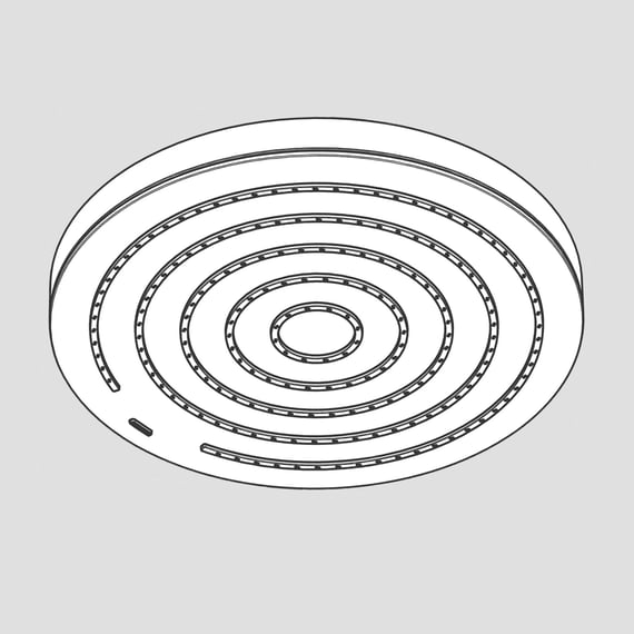 Soffione Doccia Hansgrohe Pulsify S 260 - Pioggia PowderRain, 25.4 Cm, QuickClean, Finitura Nichel Spazzolato
