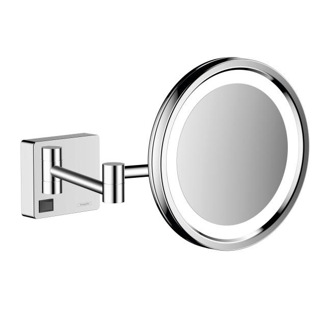 Hansgrohe AddStoris beauty mirror with lighting, 3x magnification chrome