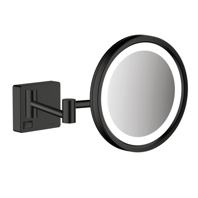 Hansgrohe AddStoris beauty mirror with lighting, 3x magnification matt black