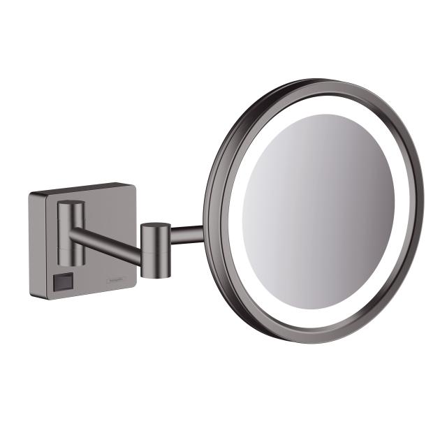 Hansgrohe AddStoris Miroir cosmétique avec éclairage, grossissement x3 chrome noir brossé