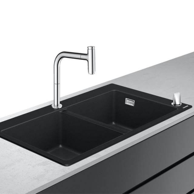 Hansgrohe C51 double kitchen sink 370/370 Select