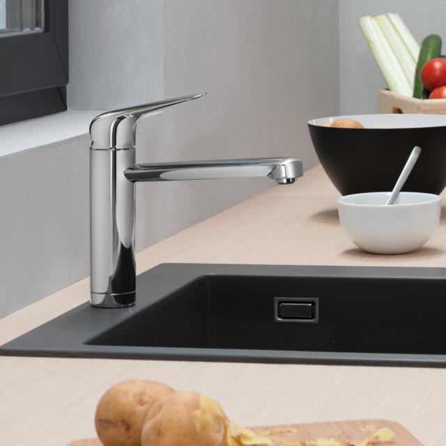 Hansgrohe Focus M42 single-lever kitchen mixer tap, for front-of-window installation
