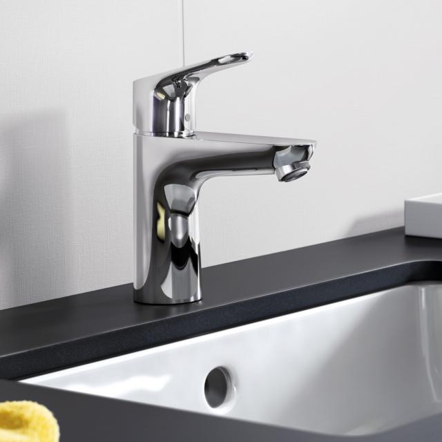 Hansgrohe Focus single lever basin mixer 100 with pop-up waste set