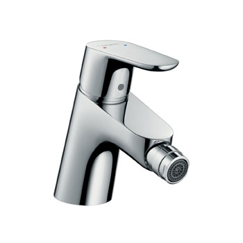 Hansgrohe Focus single lever bidet mixer with pop-up waste set and connection hoses