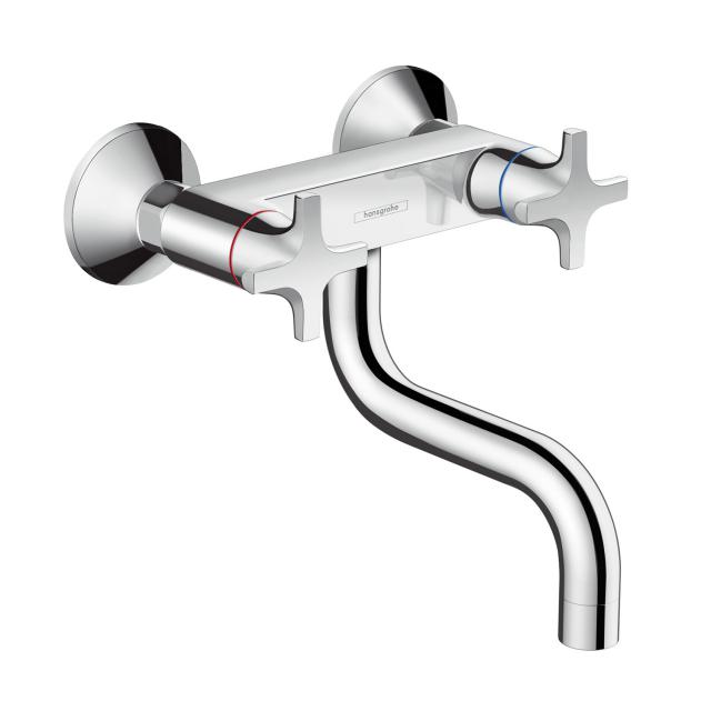 Hansgrohe Logis M32 wall-mounted two handle kitchen fitting, Lowspout