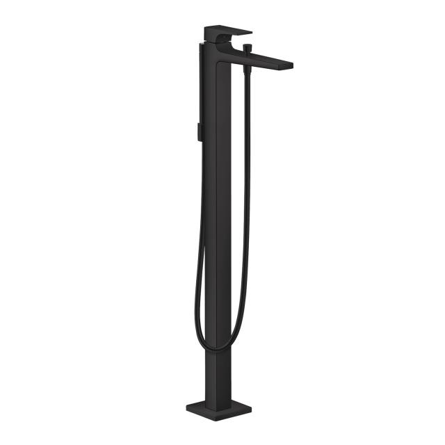 Hansgrohe Metropol floorstanding single lever bath mixer, with lever handle matt black