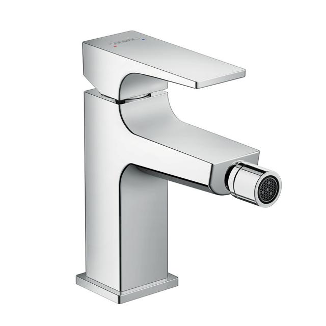 Hansgrohe Metropol single lever bidet mixer, with lever handle, with waste set chrome