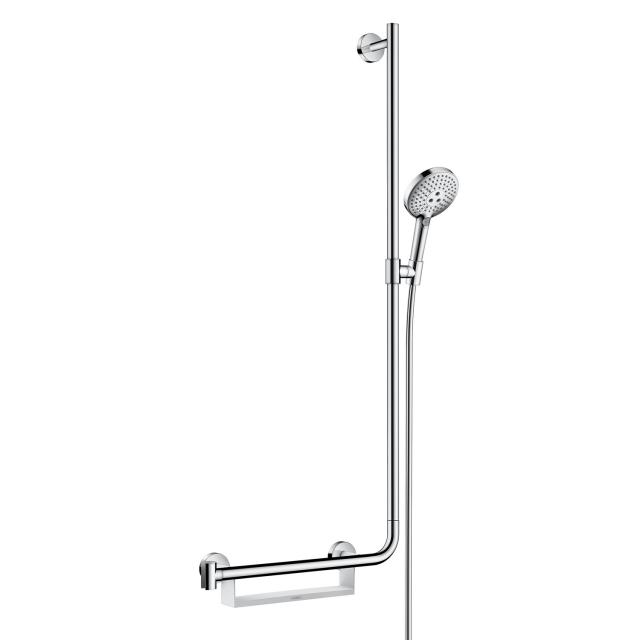 Hansgrohe Raindance Select S 120 / Unica Comfort shower set, with grab rail on the left without EcoSmart, chrome