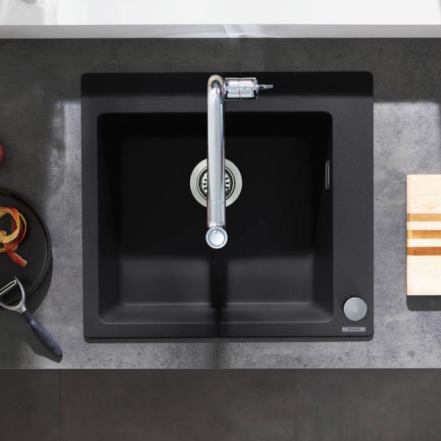 Hansgrohe S51 drop-in kitchen sink 450 graphite black